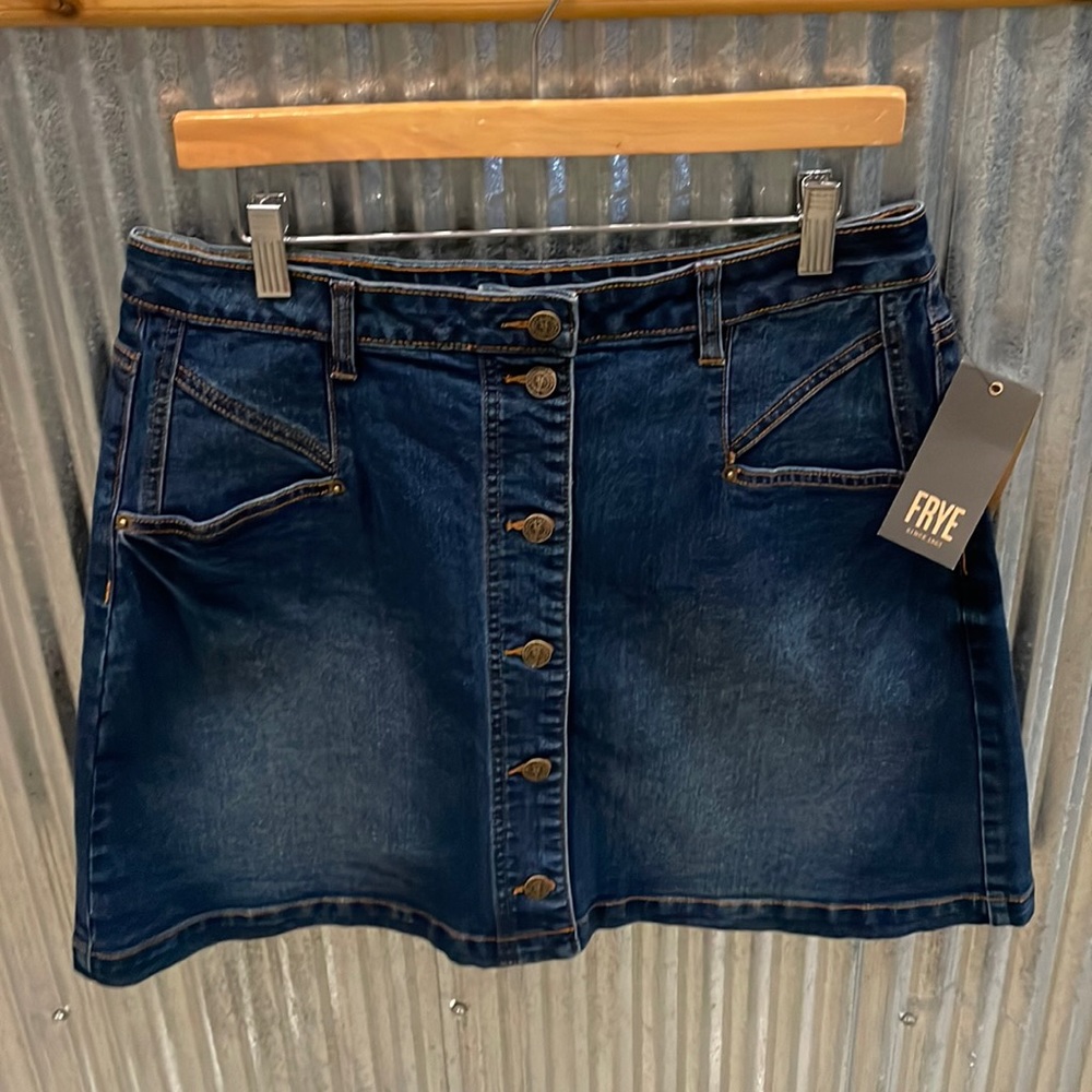 Frye Blue Denim Skirt